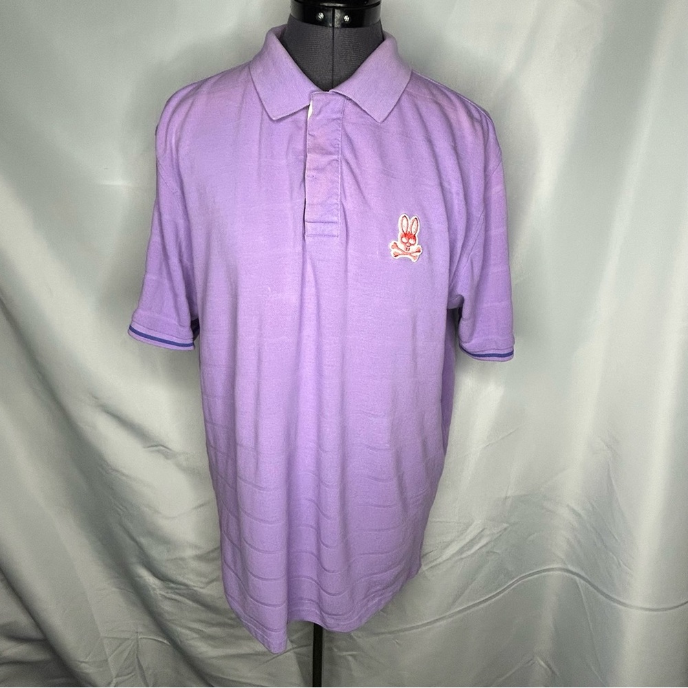 Psycho Bunny Purple Polo Shirt Classic Design
